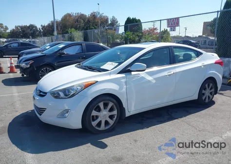 2013 Hyundai Elantra Limited from USA, damaged, VIN 5NPDH4AEXDH408154